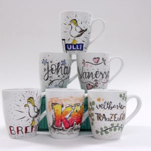 personalisierter Porzellanbecher