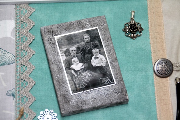 Stoffcollage Familie II – Bild 2