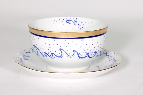 Sauciere blau-gold – Bild 3